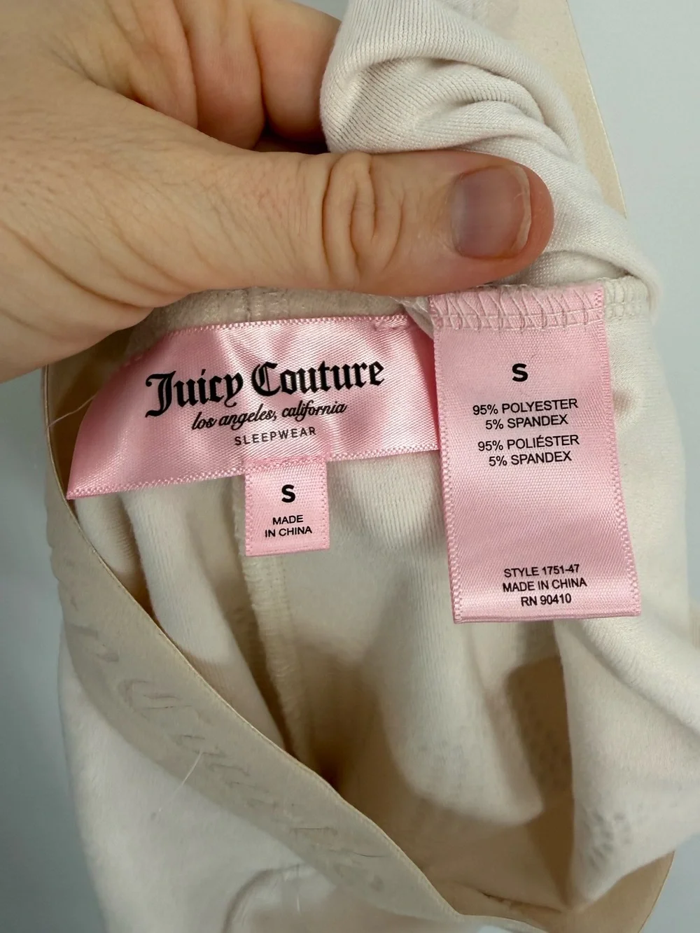 NWT Juicy Couture Velour Rhinestone Logo Shorts | Cream | Small